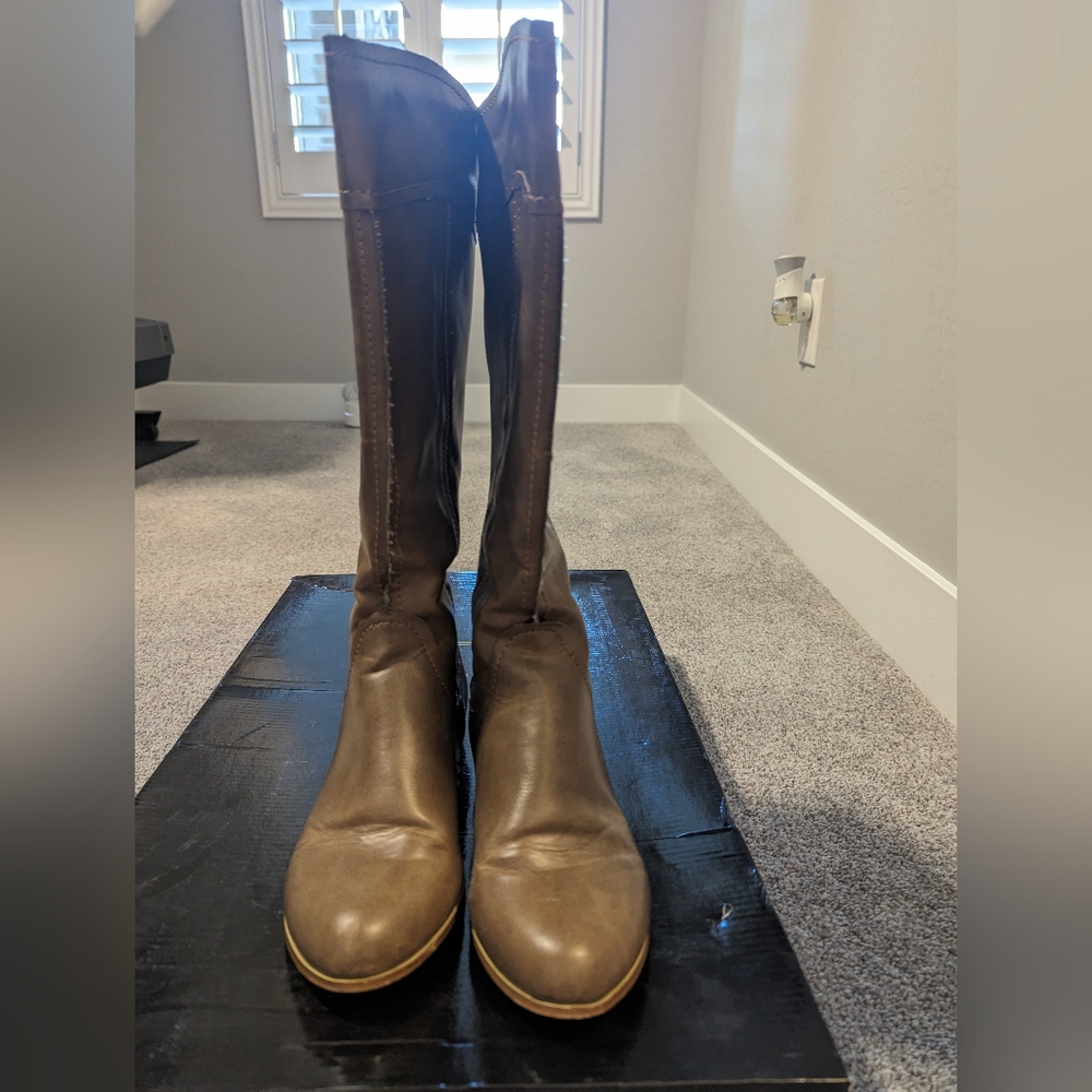 Greige Riding Boots - Picture 5 of 5